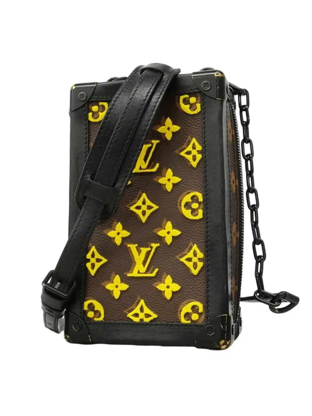 Louis Vuitton Shoulder Bag Monogram Tufting Vertical Soft Trunk Joanne